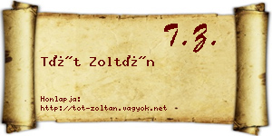Tót Zoltán névjegykártya