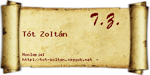 Tót Zoltán névjegykártya
