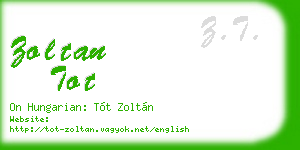 zoltan tot business card