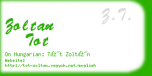 zoltan tot business card